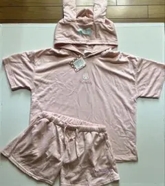 【新品未使用】マイメロディ ルームウェアセット　耳付き　ピンク