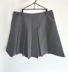 早い者勝ち◎ 大きいサイズ ダークグレー ミニ丈 プリーツスカート