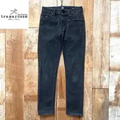 【美品】tramarossa テーパード ストレッチ ブラック デニム 30のサムネイル