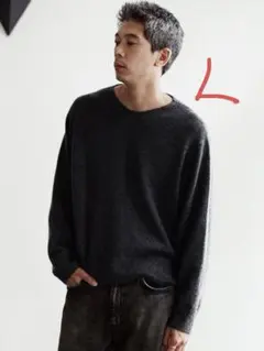 LIDNM Cashmere Slouch V-neck カシミヤ100%