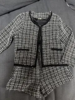 【美品】キッズ100-110 ツイードフォーマルジャケットセット