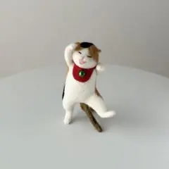 猫又(ねこまた)　羊毛フェルトのマグネット入り置物