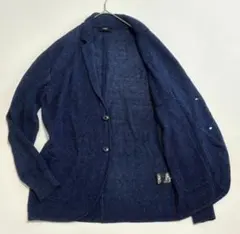 【リネン100】シップス ニットジャケット カーディガン リブ袖 S ポケット