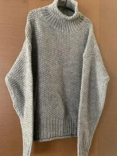 B:MING by BEAMS グレー ニット タートルネック