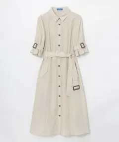 BLUE LABEL CRESTBRIDGE 半袖シャツワンピース 36ベージュ