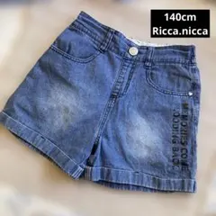 140cm Ricca.nicca デニム ショートパンツ プリント