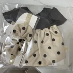 新品未開封★ niva ヘアバンド+ドレス風スタイセットゴールドドットビブのサムネイル