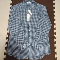 UNIQLO プレミアムリネン シャツ L　ギンガムチェック
