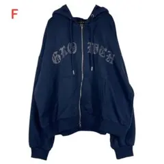 新品タグ付き　GORGE ネイビー Fサイズ　ジップアップパーカー　スウェットのサムネイル