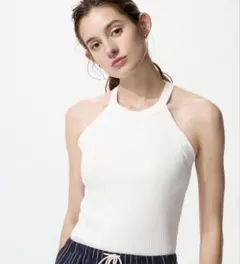 ホルターネックブラタンクトップ　ホワイト