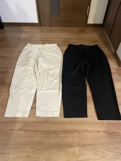 UNIQLO U フレンチリブパンツ Mサイズ ライトグレー 同サイズブラック付