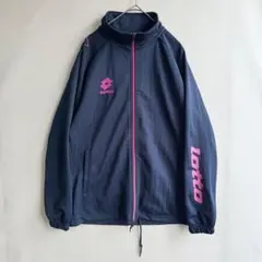 Lotto ロット　レディース　トラックジャケット　ジャージ　紺×ピンク　S