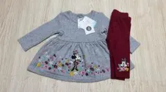 ディズニー ミニーマウス ベビー服 ワンピース レギンス セット 3-6M