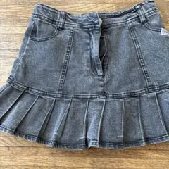 フリル付きダークグレーのデニムスカート　ラブトキ❤️