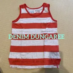 DENIM DUNGAREE ボーダー タンクトップ レッド×グレー フィスのサムネイル