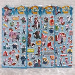 4枚セット　公式　ズートピア2 クッションシール　ふわふわシール