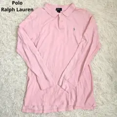 ポロ　ラルフローレン　長袖　ポロシャツ　ピンク　XL