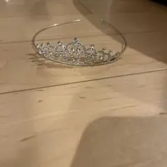 シルバー ティアラ クリスタル装飾