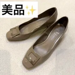 DIANA ベージュ オープントゥパンプス　24.5