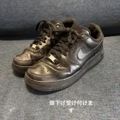 Nike Air Force 1 ブラックレザー スニーカー