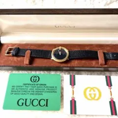 稼働品GUCCI グッチ 腕時計 電池、革ベルト交換済み