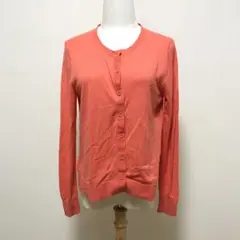 【美品✨】【M】GAP クルーネック カーディガン 長袖 コーラルピンク