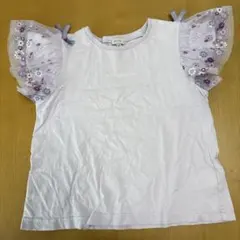anyFAM 半袖Tシャツ ラベンダー パープル　フリル　 花柄　120cmのサムネイル