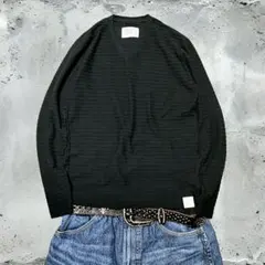 archive y2k black grunge vネック ロンT 黒