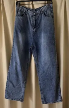 ダークブルーハイウエスト　デニムパンツ