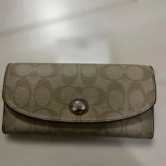 S*K様 【美品】コーチ ロゴ入り 長財布 ベージュ/ピンク