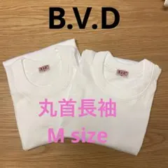 【未使用】BVD GOLD 丸首長袖TシャツＭ2枚組　裏起毛　綿100%　白
