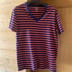 Gap ストライプ Tシャツ Mサイズ　Ｖネック