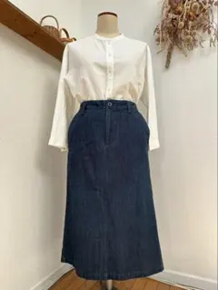 DOORS FORK&SPOON ヒッコリー デニムスカート インディゴ