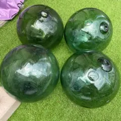 ガラス玉 浮き玉 大型 4個中3つ刻印あり 直径約36cm - メルカリ