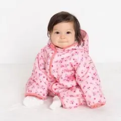 ホットビスケッツ 裏ボアフリース総柄ジャンプスーツ