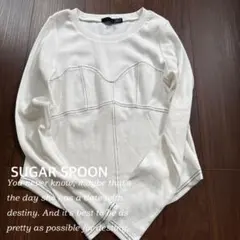 SUGAR SPOON ホワイト長袖カットソー F