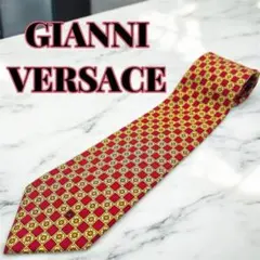 【超美品】GIANNI VERSACE ベルサーチ ネクタイ 格子柄 メンズ
