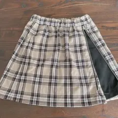チェック柄ジッパー付きスカート 120cm GU