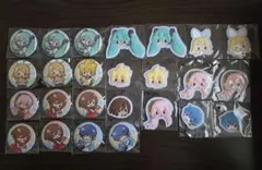 【初音ミク】 セガラッキーくじ ふわぷち ステッカー 缶バッチ まとめ売り