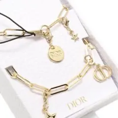 Dior ストラップ 携帯 チャーム リング 2点セット