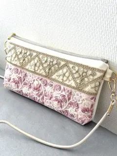 #1-B1 インド刺繍　ショルダーバッグ　ハンドメイド