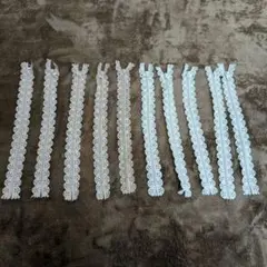 レース模様ファスナー10本 (ベージュ5本＆ブラウン5本)手芸　ハンドメイド