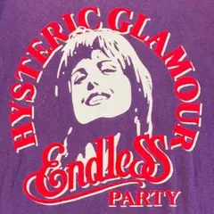 ヒステリックグラマー 長袖Tシャツ ビッグプリント フリーサイズ パープル