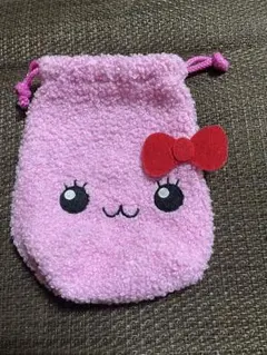 しずくちゃんもこもこ巾着ポーチ　ガチャガチャ　カプセルトイ