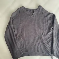 COMME CA ISM グレー Vネックセーター サイズ9