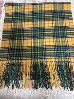 ヴィヴィアンウェストウッド　カシミヤ　マフラー　黄色チェック