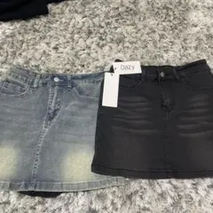 SHEINデニムスカート2色セット