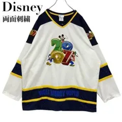 Disney ゲームシャツ ユニフォーム ホッケー キャラクター刺繍 2XL相当