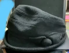 ブラックウールフラットキャップ