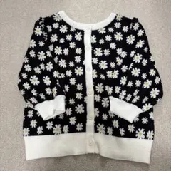 花柄 五分袖ニットカーディガン キャミソールセット